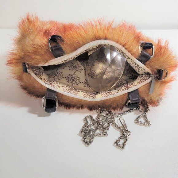 Golden Brown Fuzzy Handbag for Girls Women Teens - NWOT - Picture 4 of 7